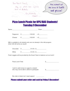 KJPS Pizza Lunch Order Form Dec 2014